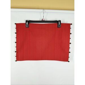 Unbranded Tableware Placemats Cloth Backing 8 Pieces Orange/brown beading detail